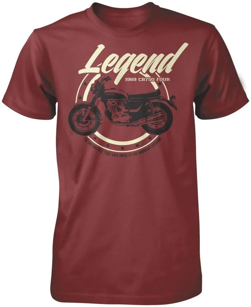 Motorcycle Gear Japan - 日本ホンCB750 1969年式バイクギアシャツトップメンズウェア新作人気メンズ半袖ベーシックトップスTシャツデザインテンプレート