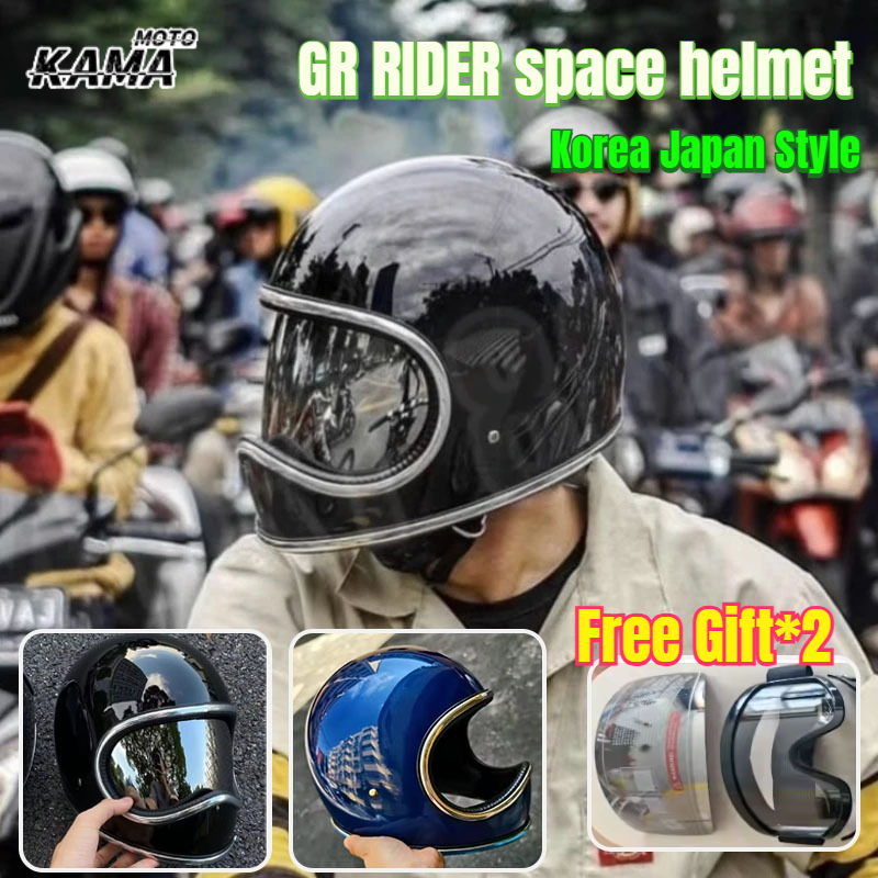 Motorcycle Gear Japan - オートバイヘルメット韓国日本スタイルテックグラスファイバーシェルモトヘルメットDAVID 2シリーズライダーギア韓国スタイルヴィンテージキャパセテ