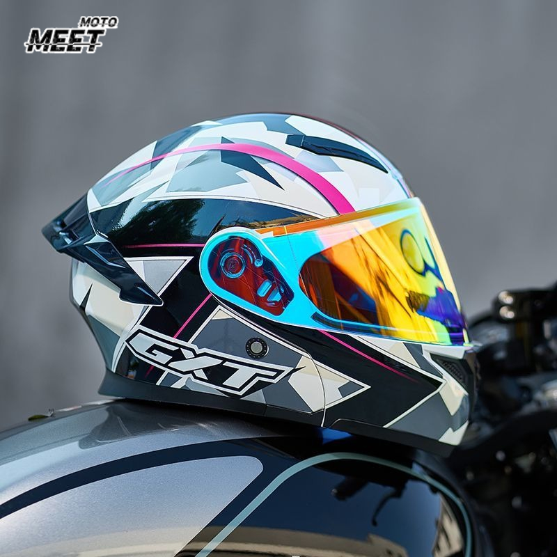 Motorcycle Gear Up - DOT承認済みフルフェイスヘルメット、クラッシュバイク用保護ギア、男女兼用フリップアップヘルメット、オートバイ用ダブルサンバイザー