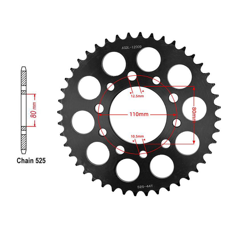 Motorcycle Gear Japan - オートバイ 525 チェーン 15T フロント 44T