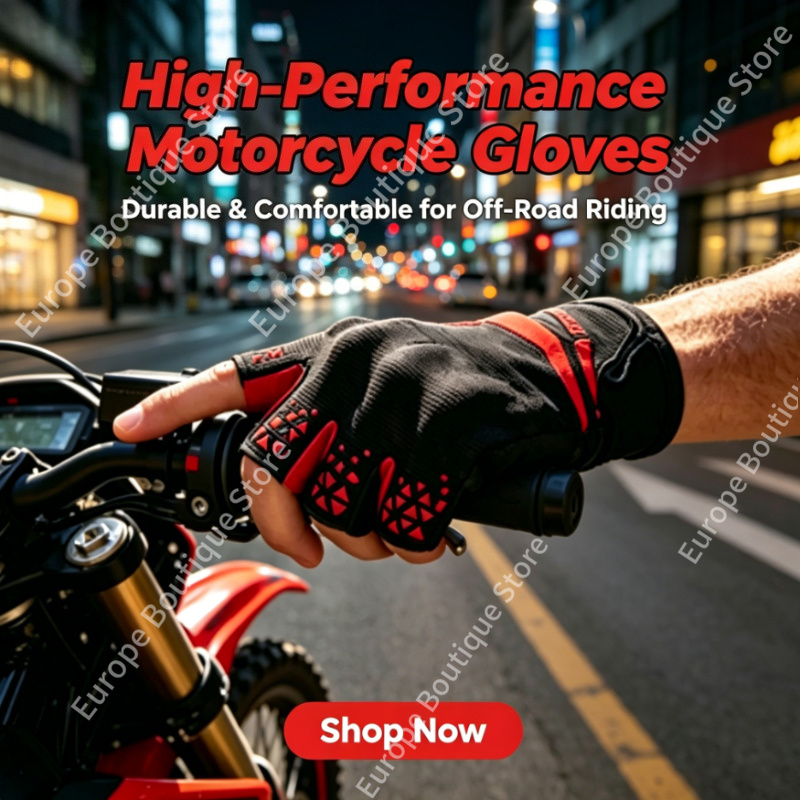 Motorcycle Gear Up - 2026 新しい男性女性夏ハーフフィンガーオートバイ手袋薄型抗落下通気性アンチスリップ耐摩耗性レーシングバイクギア