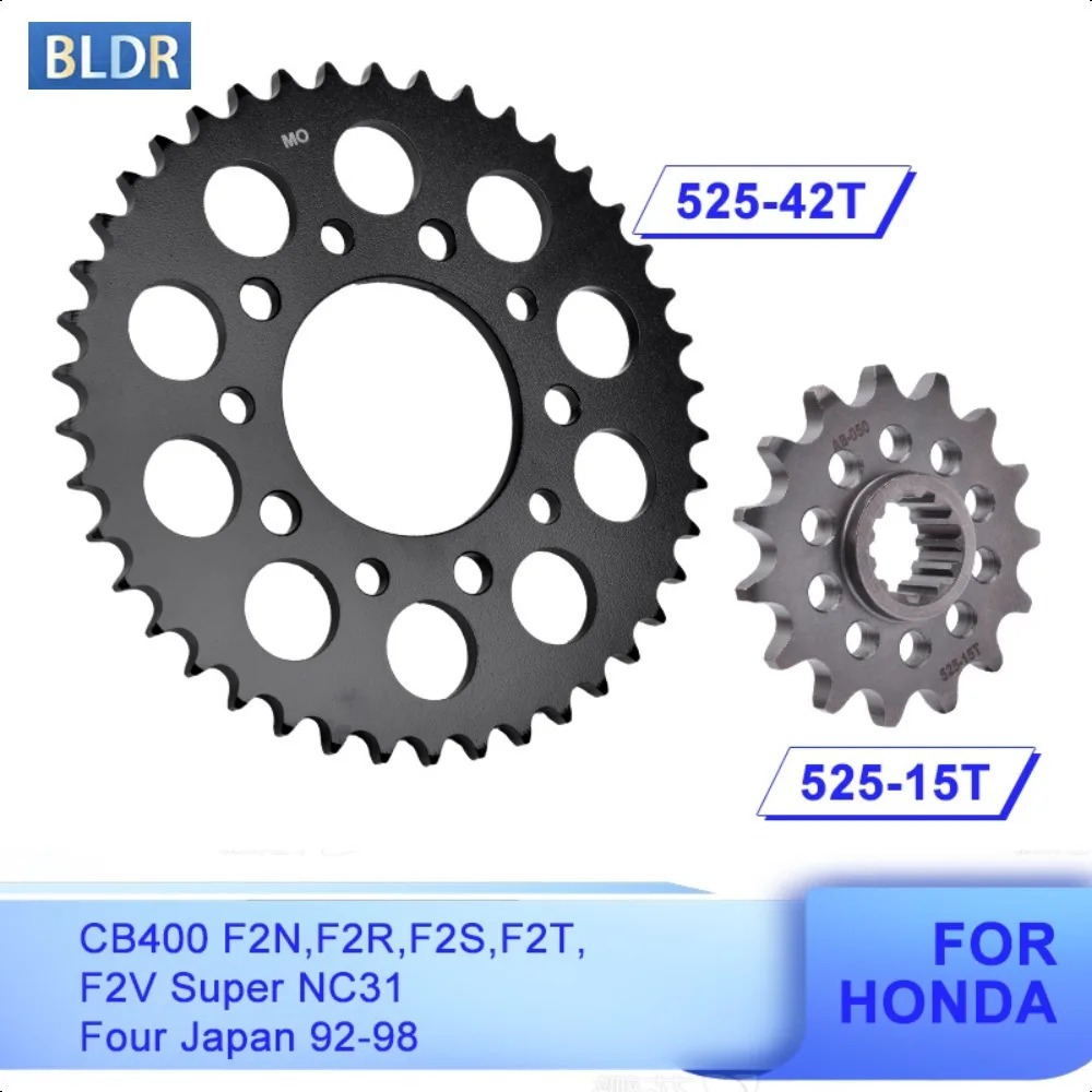 Motorcycle Gear Japan - 525 15T 42T フロントリアスプロケットギアホイールカムホンダ CB-1 CB400