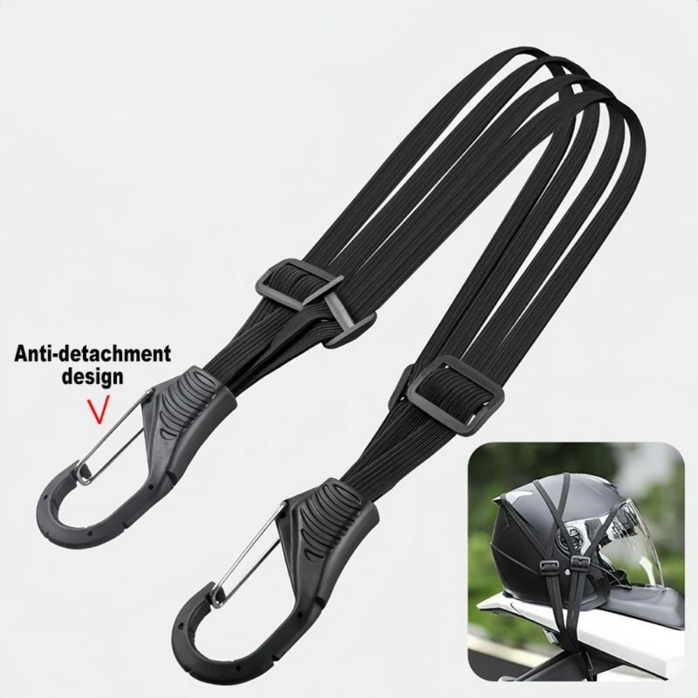 Motorcycle Gear Wall Mount - オートバイ用荷物ストラップ、安全フック付きユニバーサル弾性スーツケース、多用途ヘルメットメッシュギア輸送用、耐久性がありスタイリッシュ