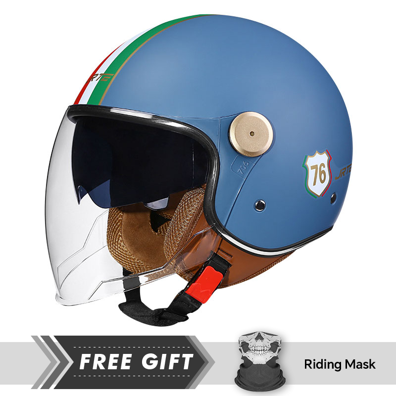 DOT ECE 承認レトロ 3/4 オープンフェイスオートバ - Motorcycle Gear In Store のレビューと価格