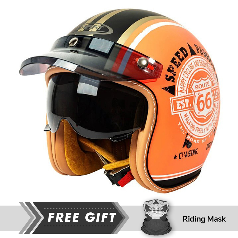 DOT 承認オートバイヘルメットジェットヘルメット男性女性オ - Motorcycle Gear In Store のレビューと価格