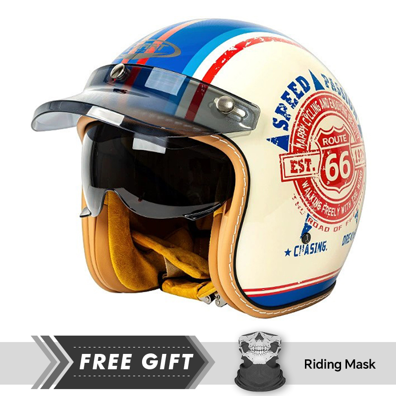 DOT 承認オートバイヘルメットジェットヘルメット男性女性オ - Motorcycle Gear In Store のレビューと価格