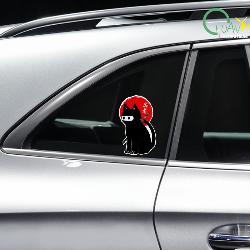反射猫日本車ステッカー猫日本赤い太陽ステッカーオートバイレー - Motorcycle Gear Japan のレビューと価格