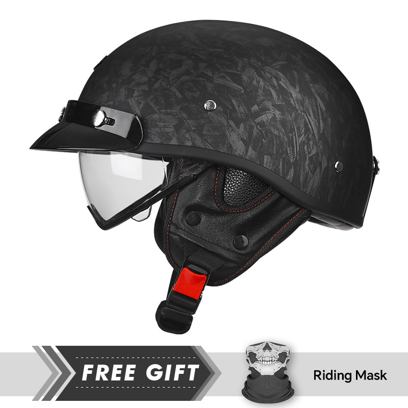 ハーフフェイスヘルメットオートバイヘルメット内蔵 HD バイ - Motorcycle Gear In Store のレビューと価格
