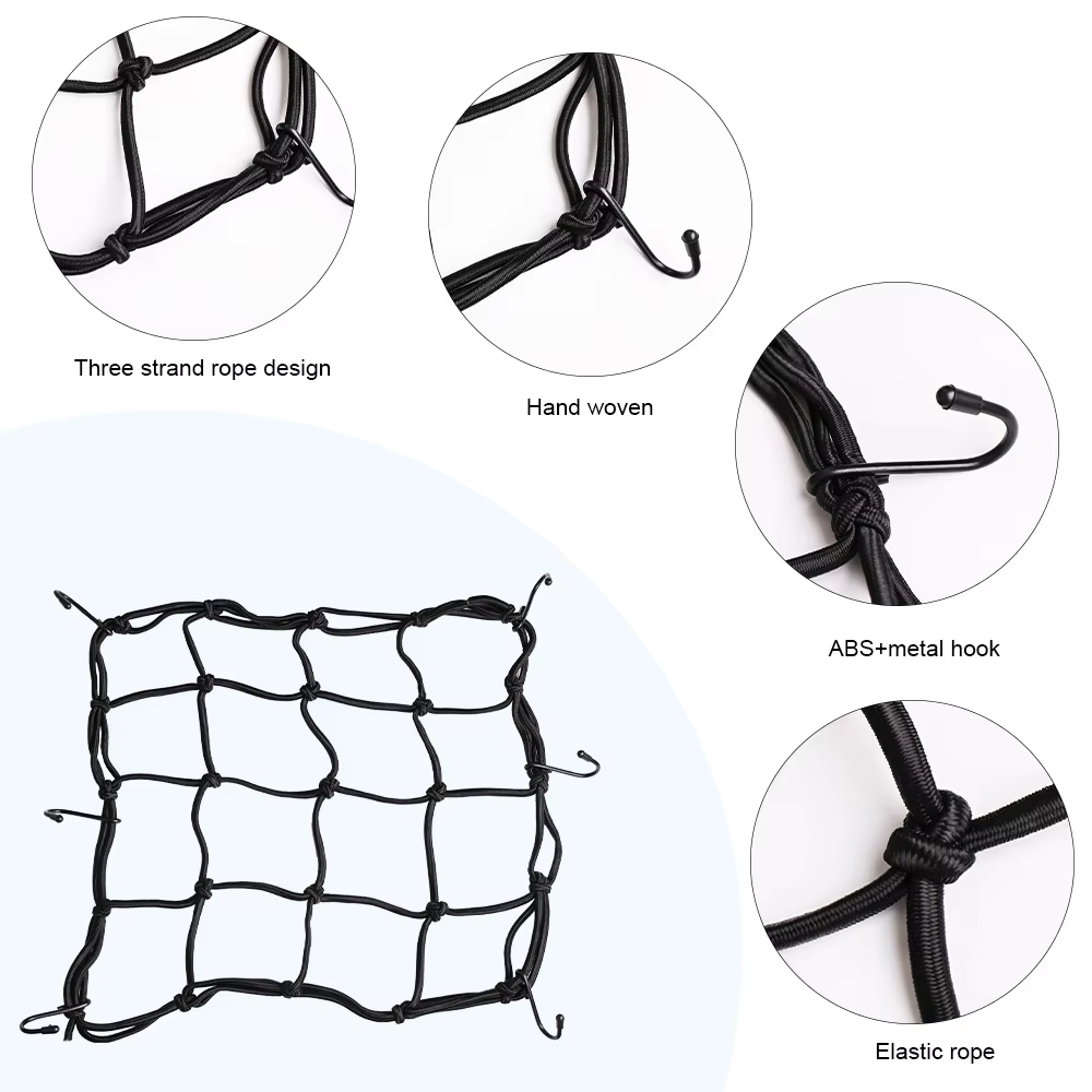 オートバイカーゴネットバイク荷物ネット調節可能な高弾性フック - Motorcycle Gear Wall Mount のレビューと価格