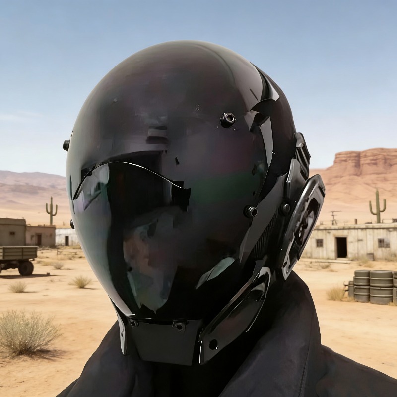 メカ風サイバーパンクヘルメットマスク、フルフェイス発光フード - Helmet Full Face のレビューと価格