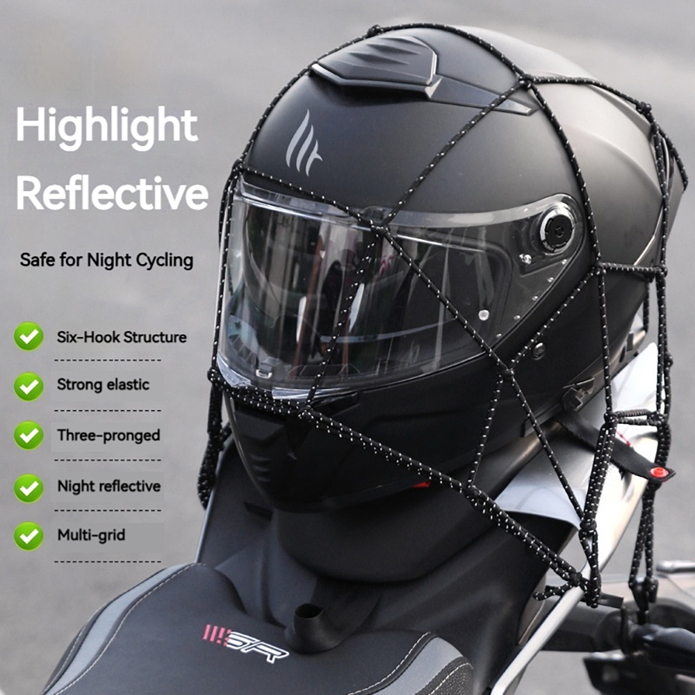 6 フック荷物ネット保護具ユニバーサルオートバイヘルメットメ - Motorcycle Gear Wall Mount のレビューと価格