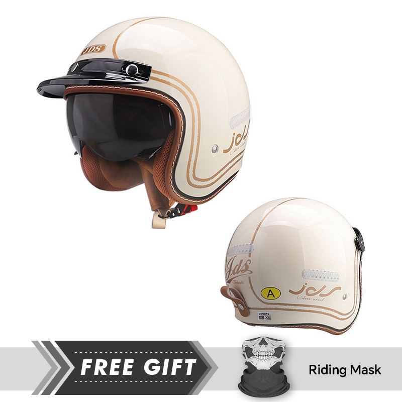 オープンフェイスバイクヘルメット,ブラックレンズ,安全ヘルメ - Motorcycle Gear In Store のレビューと価格
