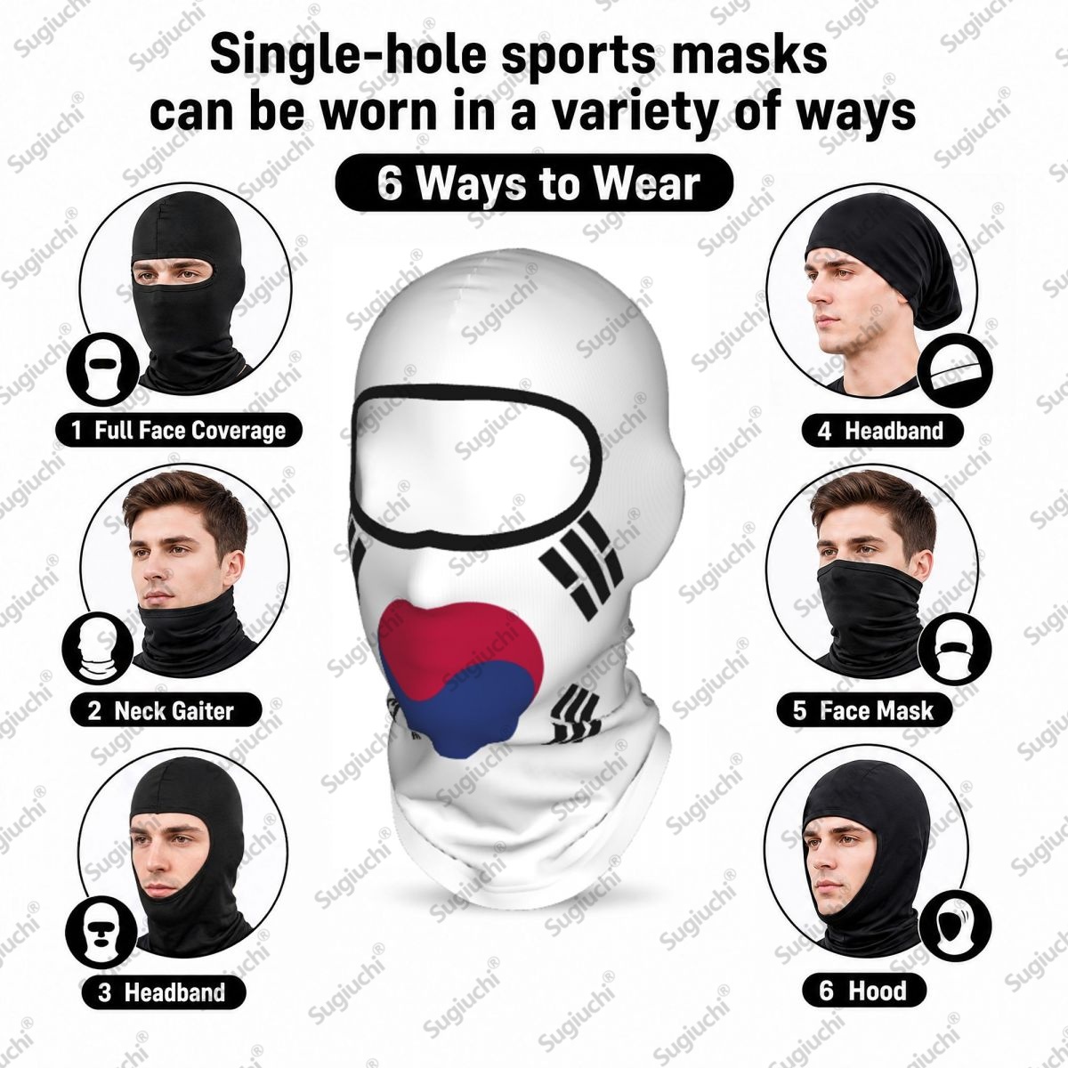 韓国サイクリングバラクラバフルフェイススキーカバー日焼け防止 - Helmet Full Face のレビューと価格