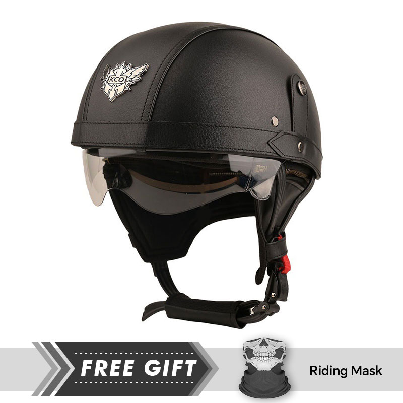 オートバイのヘルメット,ハーフフェイス,軽量,安全,乗馬,ド - Motorcycle Gear In Store のレビューと価格