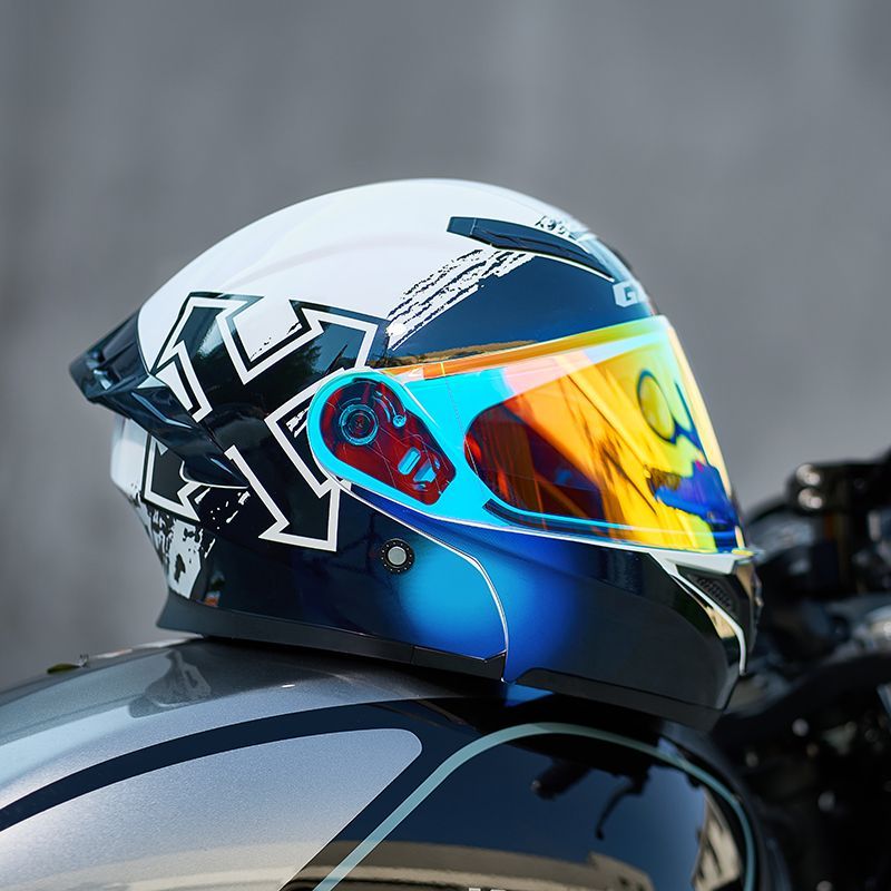 DOT承認済みフルフェイスヘルメット、クラッシュバイク用保護 - Motorcycle Gear Up のレビューと価格