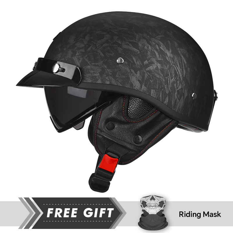 ハーフオートバイヘルメット DOT ECE 1/2 オープン - Motorcycle Gear In Store のレビューと価格