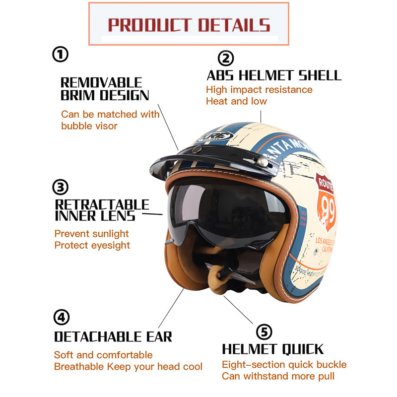 SOMAN オープンフェイス オートバイヘルメット ECE  - Motorcycle Gear In Store のレビューと価格